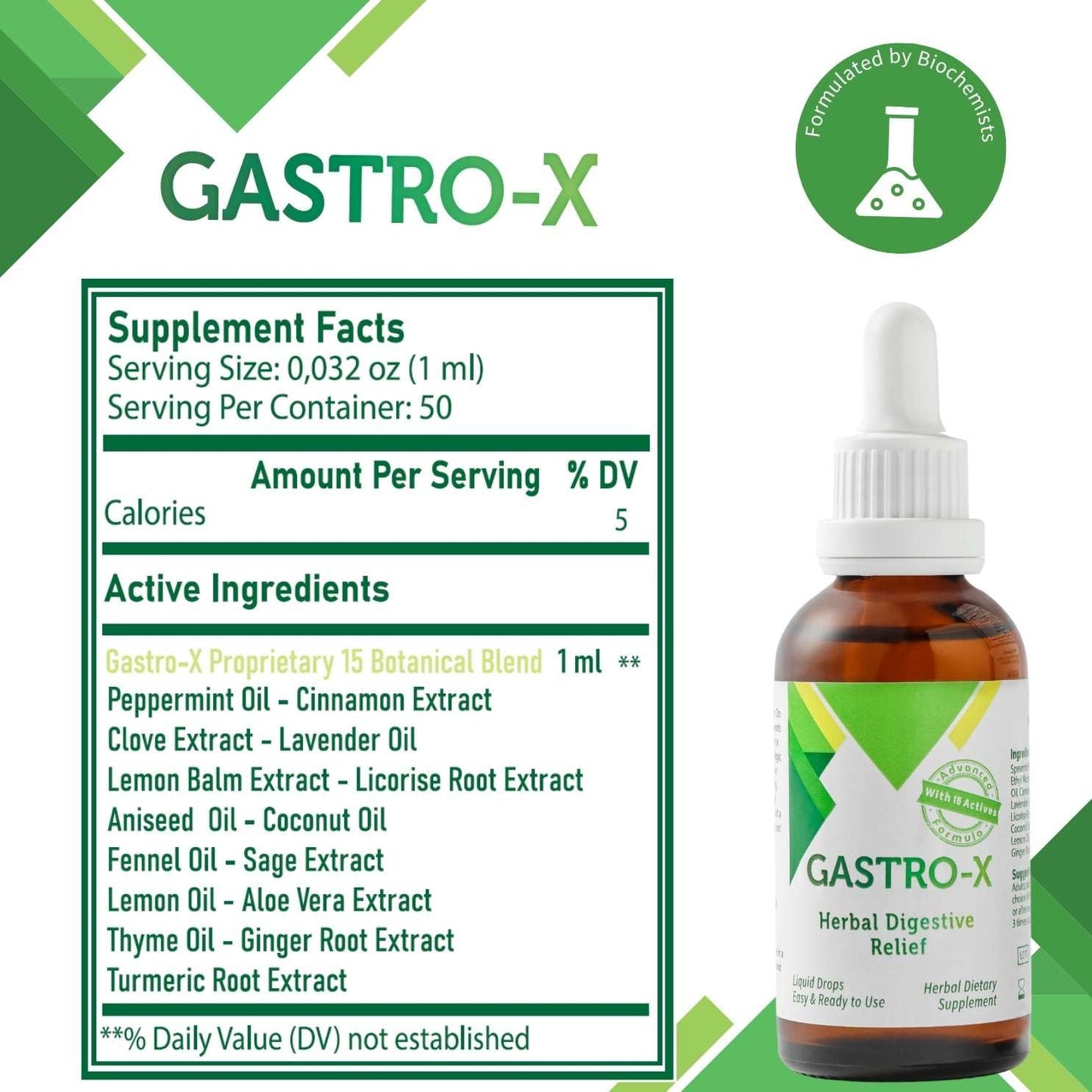 Nurse Harvey's Gastro-X – Herbal Stomach Care Drops (50ml) – Sugar-Free