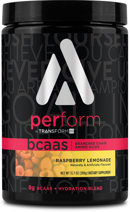 TransformHQ BCAA 2:1:1 Powder - Raspberry Lemonade, 28 Servings | Gluten Free, Non-GMO