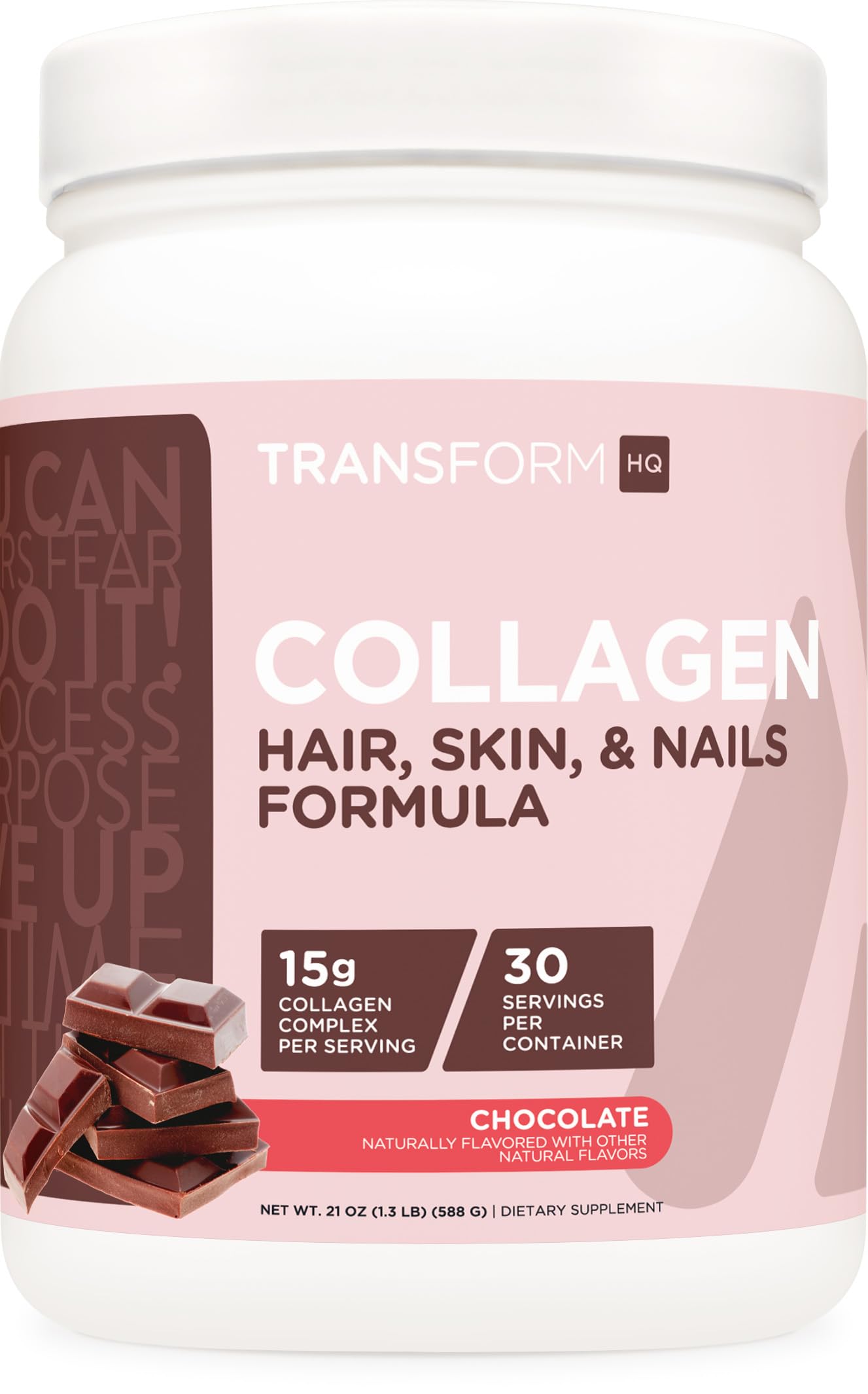 TransformHQ Beauty Collagen Chocolate (30 Servings) - Hair, Skin & Nails