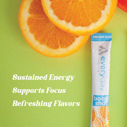 TransformHQ Boost Shot Powder Packets – Blue Raspberry, 7-Pack for Energy
