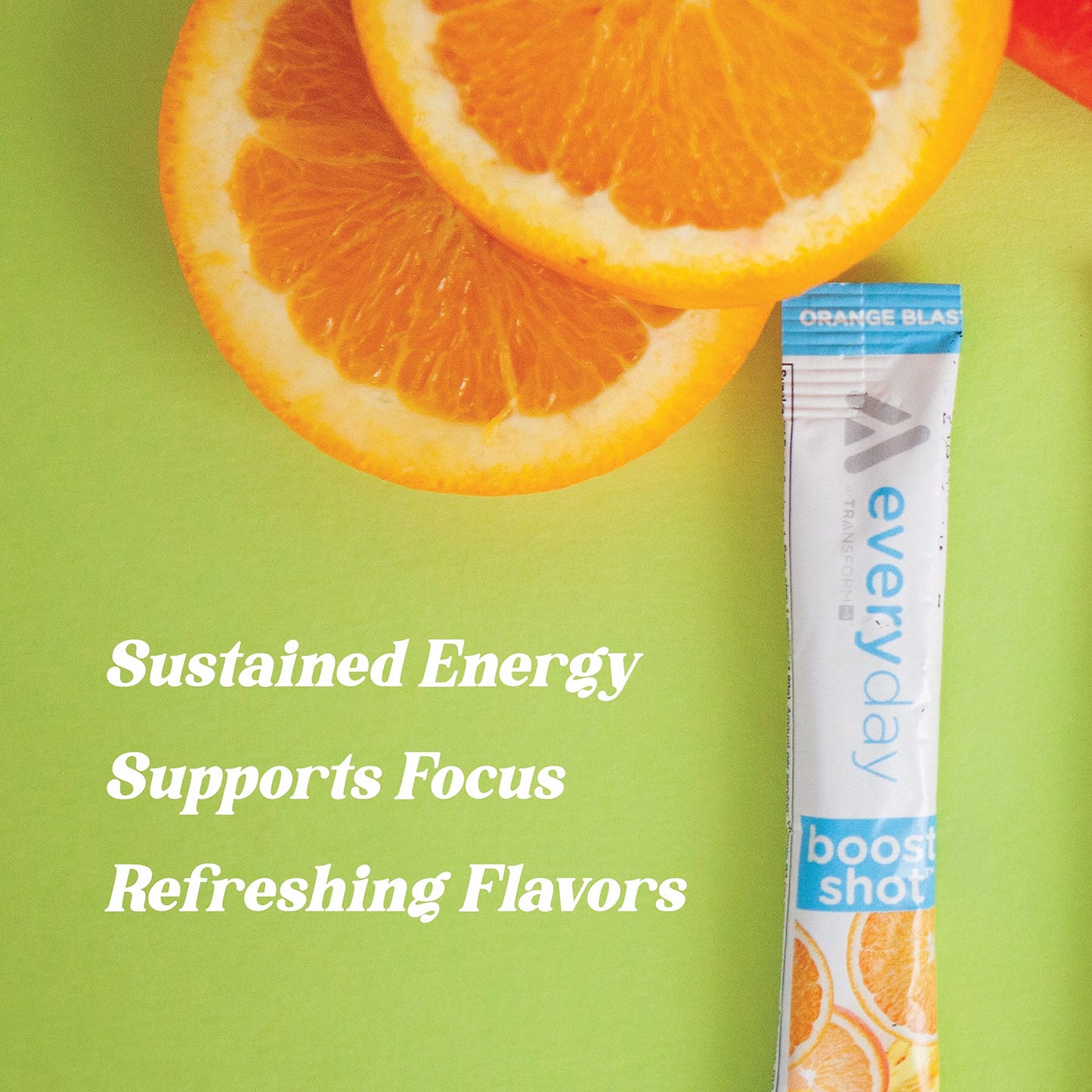 TransformHQ Boost Shot Powder Drink Sticks – Rocket Pop 7-Pack | Energy Supplements for Women & Men with Caffeine & B Vitamins (B12, B9, B6, B3)