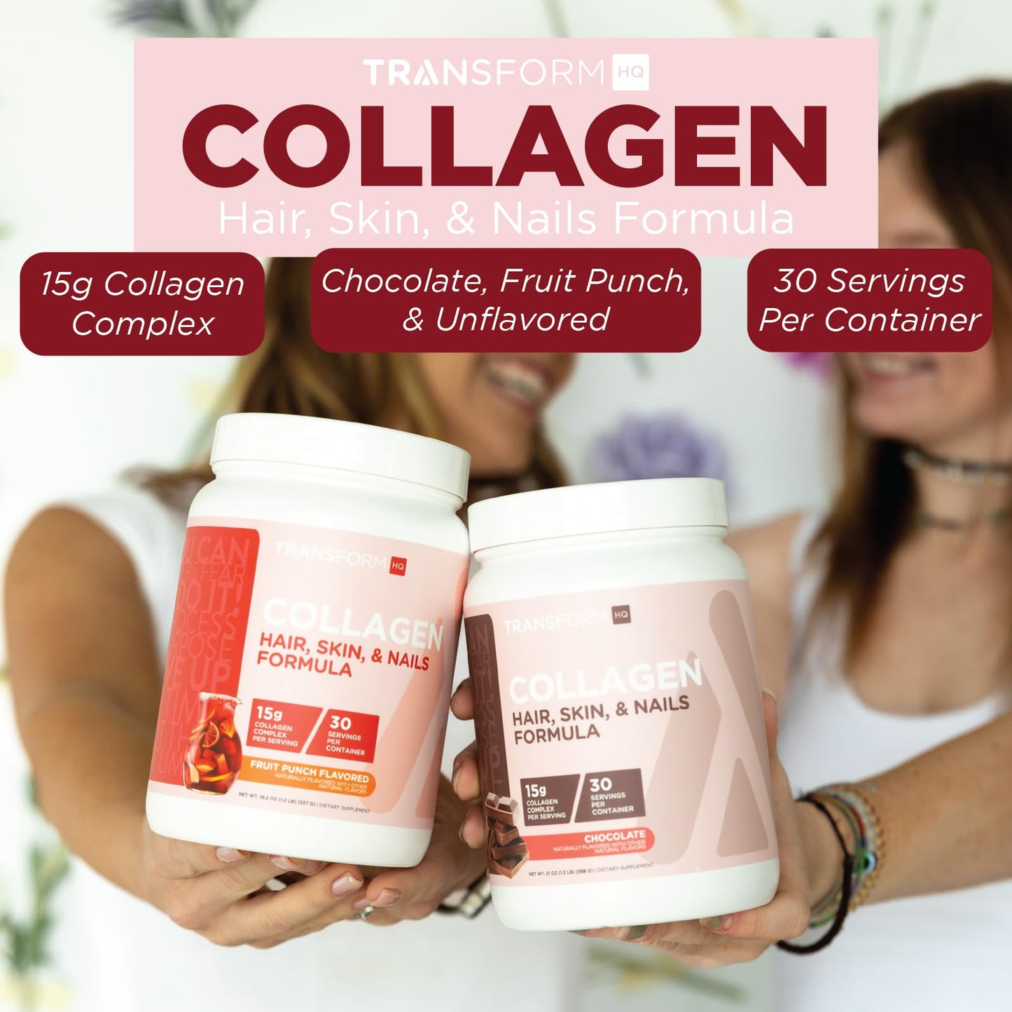 TransformHQ Beauty Collagen Chocolate (30 Servings) - Hair, Skin & Nails