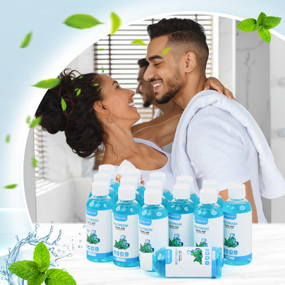 100 pcs Travel Size Mouthwash Bulk - 80ml (2.7 fl oz) Mint Portable Mini Bottles for Travel Toiletry Kits