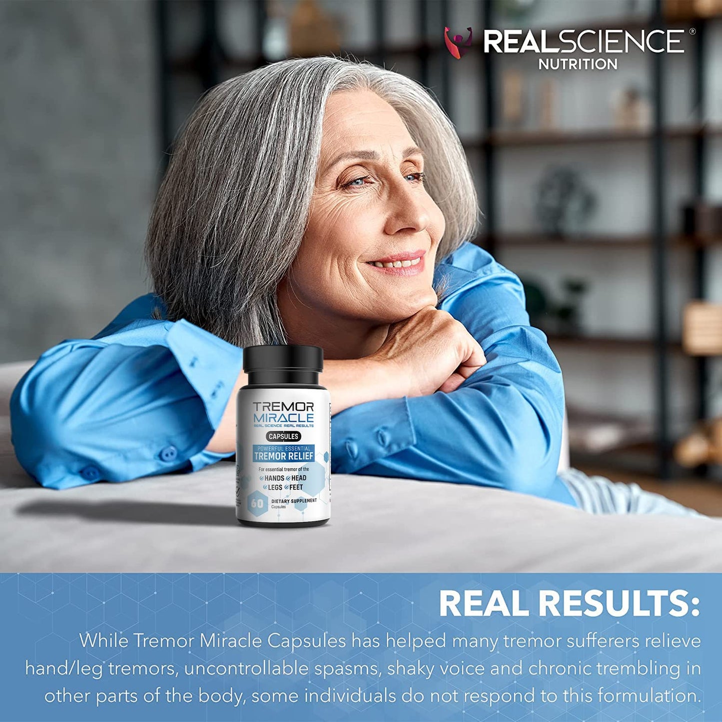 Real Science Tremor Miracle Capsules – Tremor Relief for Adults | TremorStop GABA Vitamins | Made in USA