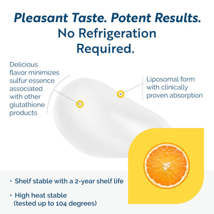 Researched Nutritionals Liposomal Glutathione 450mg Orange 5oz | Tri-Fortify Liquid Gel + Vitamin C – Immune Support & Detox
