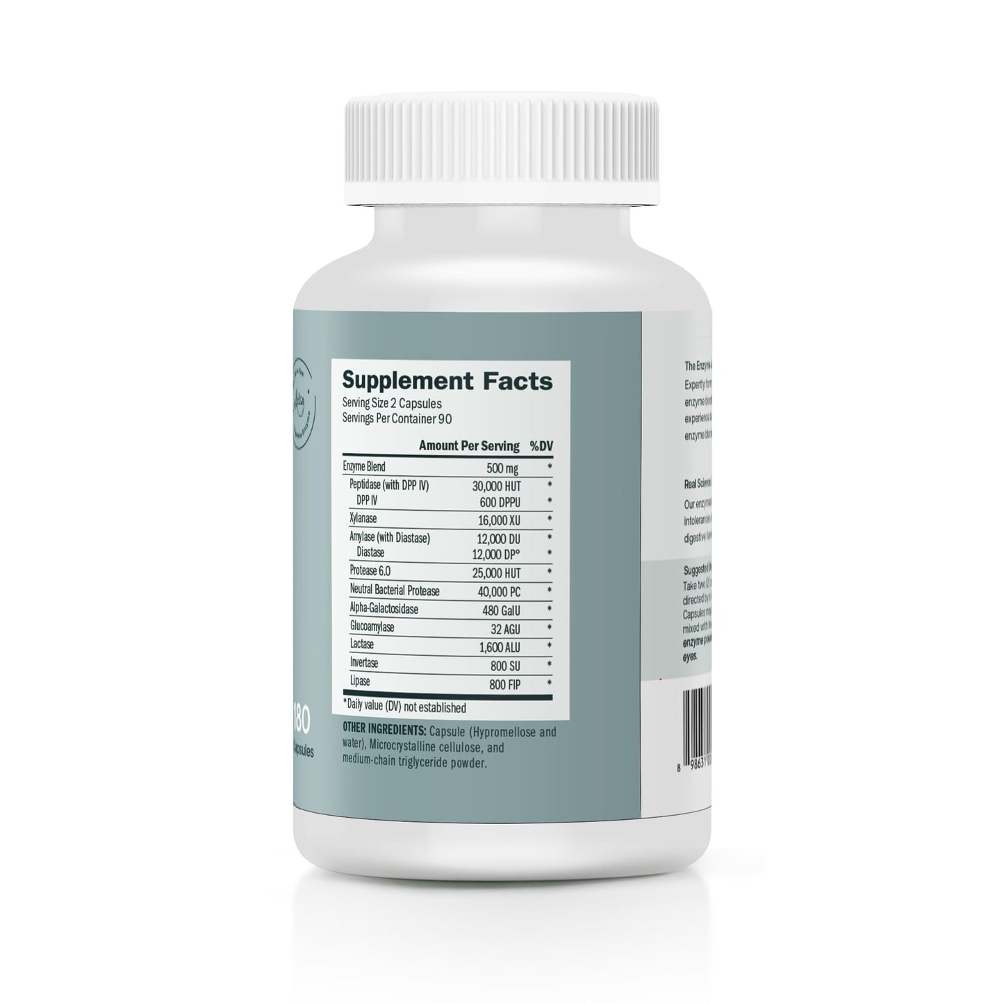 Houston Enzymes TriEnza Digestive Enzymes for Women & Men – 180 Capsules (90 Doses)