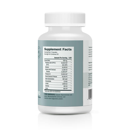 Houston Enzymes TriEnza Digestive Enzymes for Women & Men – 180 Capsules (90 Doses)