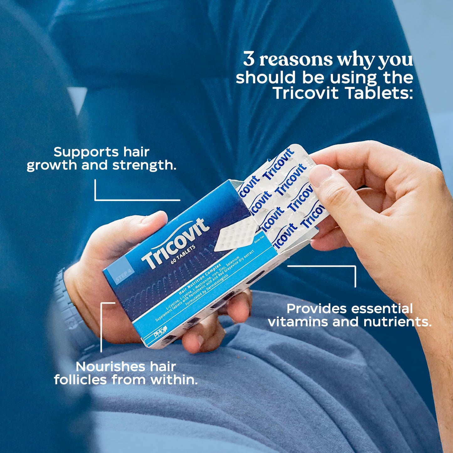 Tricovit Hair Growth Supplement | Nail & Hair Health Vitamins (60 tablets)