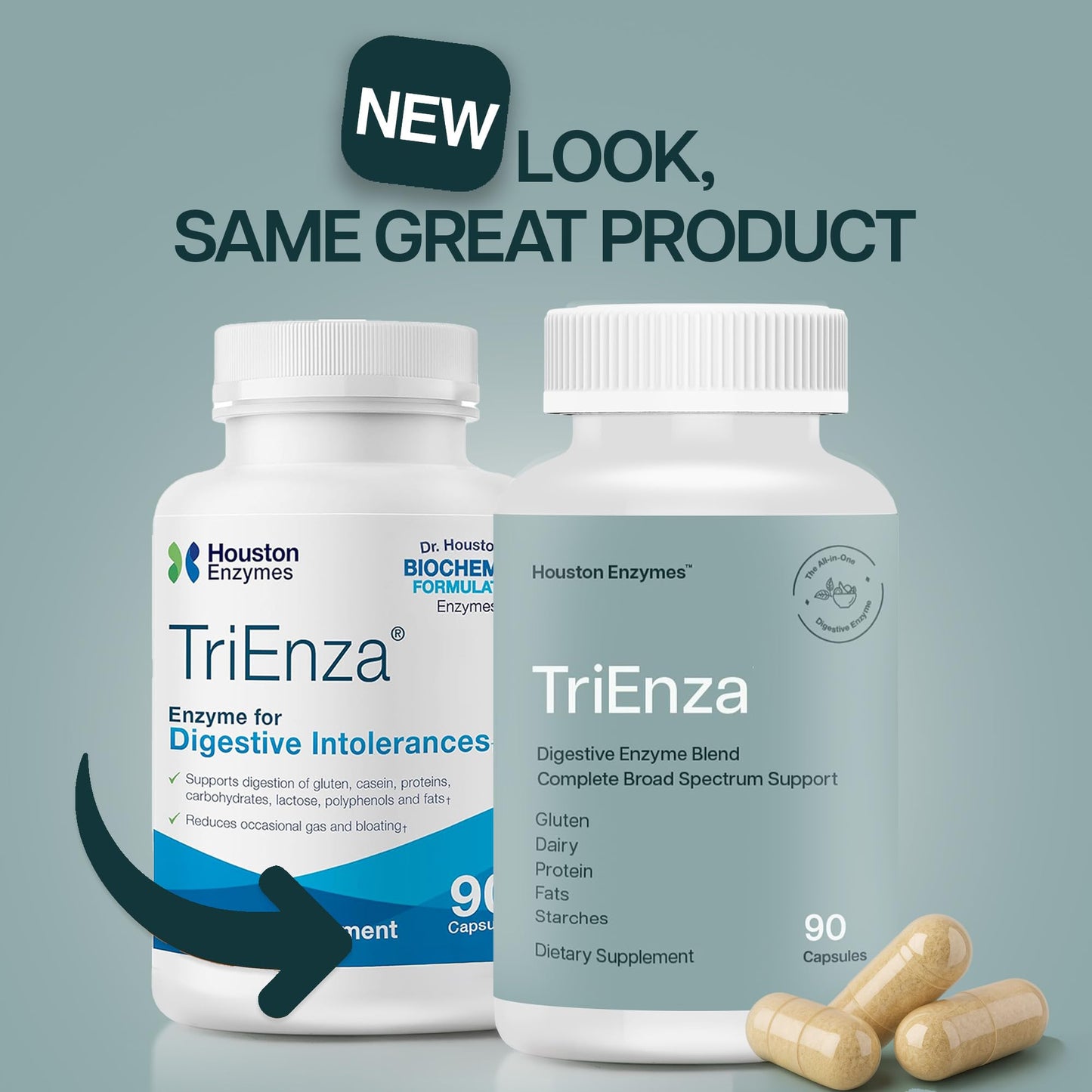 TriEnza Digestive Enzymes – Protein, Carbs, Fats & Polyphenol Digestion (90 Capsules)