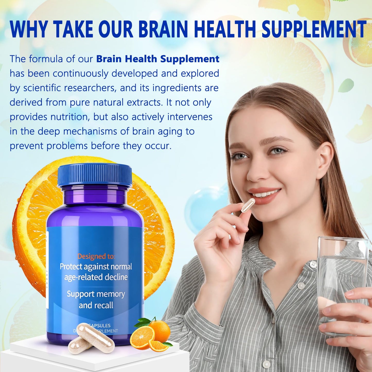 Trihood Brain Supplement for Memory & Focus – USA Made