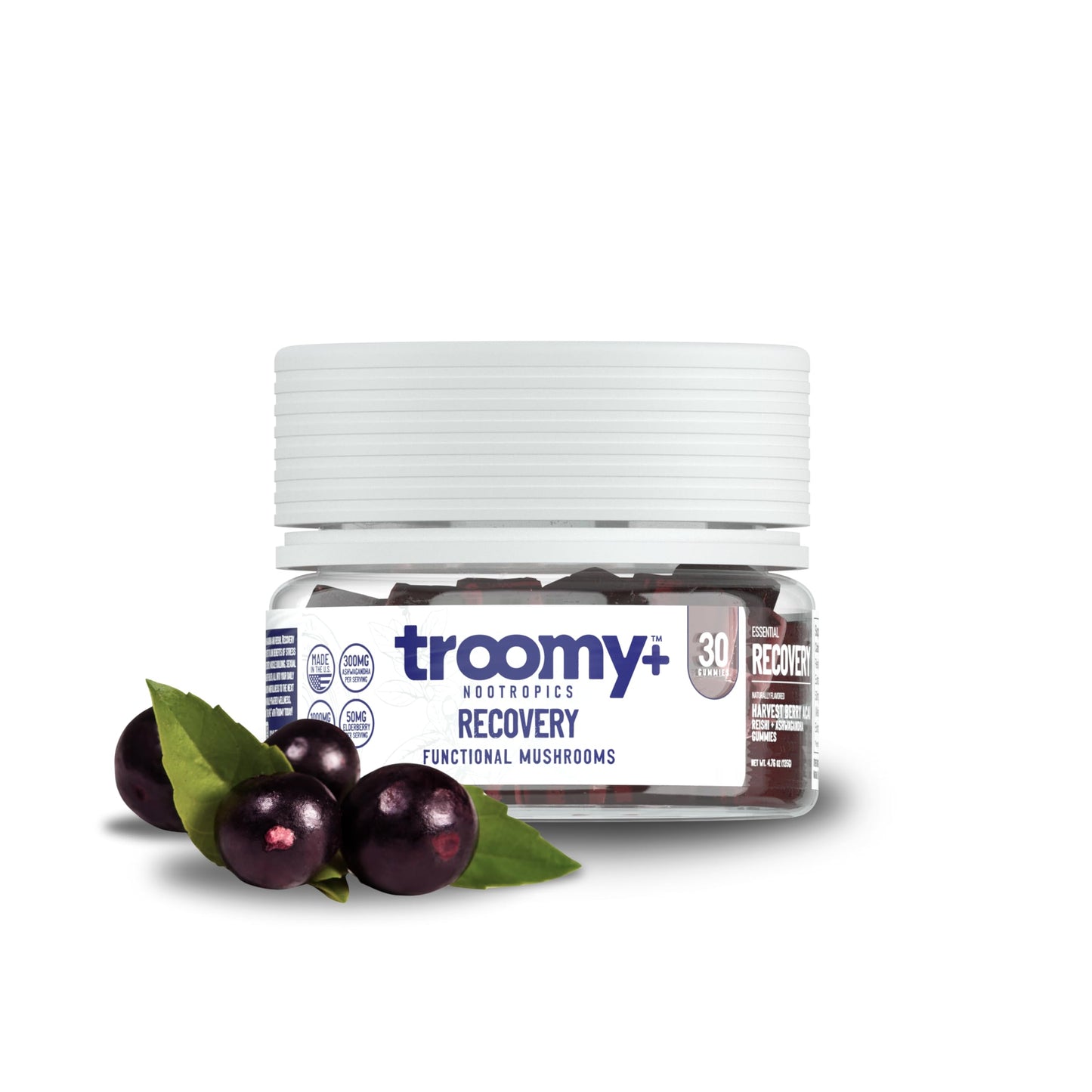 Troomy Recovery Gummies – Ashwagandha & Reishi for Peak Performance