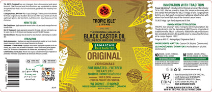 Tropic Isle Living Jamaican Black Castor Oil 8oz – Hair, Skin & Nails
