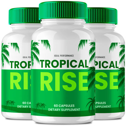 IDEAL PERFORMANCE Tropical Rise Capsules, Official TropicalRise Supplement Pills, Overall Health and Wellness Reviews (3 Pack)