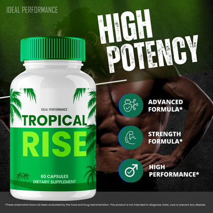 IDEAL PERFORMANCE Tropical Rise Capsules, Official TropicalRise Supplement Pills, Overall Health and Wellness Reviews (3 Pack)