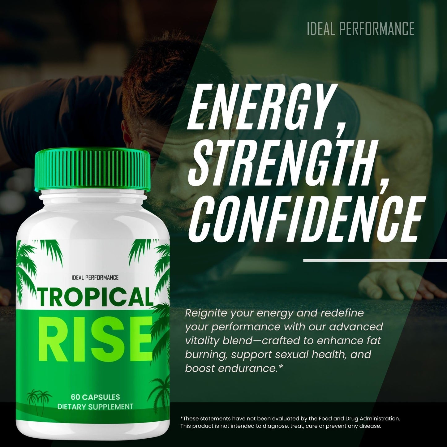 IDEAL PERFORMANCE Tropical Rise Capsules, Official TropicalRise Supplement Pills, Overall Health and Wellness Reviews (3 Pack)