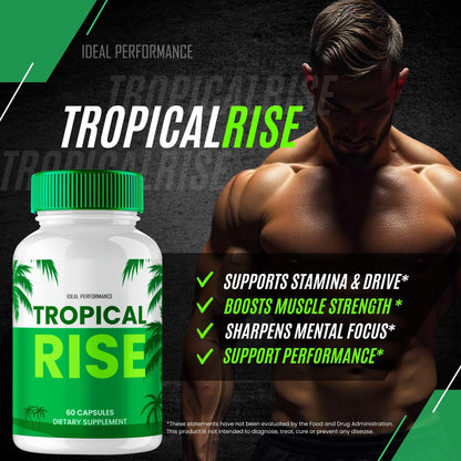 IDEAL PERFORMANCE Tropical Rise Capsules, Official TropicalRise Supplement Pills, Overall Health and Wellness Reviews (3 Pack)