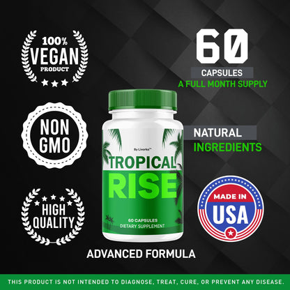 (2 Pack) Tropical Rise for Men Pills – All-Natural Health Supplement | 120 Capsules