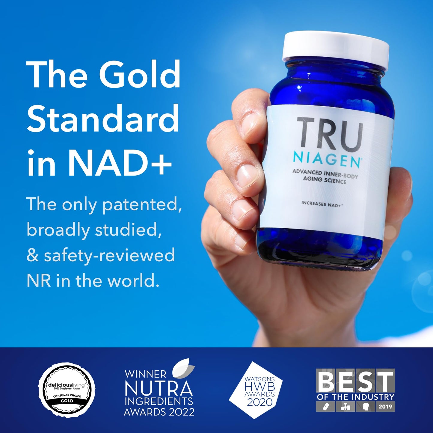 TRU NIAGEN NAD+ Supplement – 300 mg NR, 30 Servings | Anti-Aging & Cellular Energy