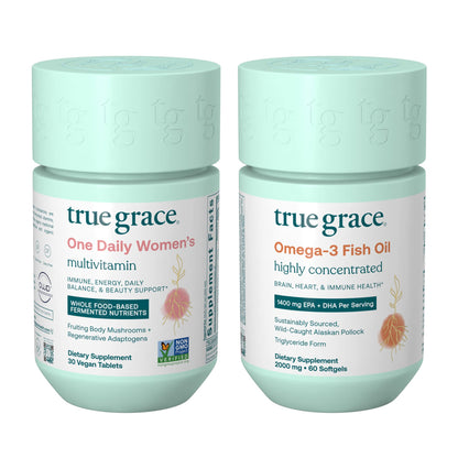 True Grace One Daily Women’s Multivitamin & Omega-3 Bundle – 30-Day Supply