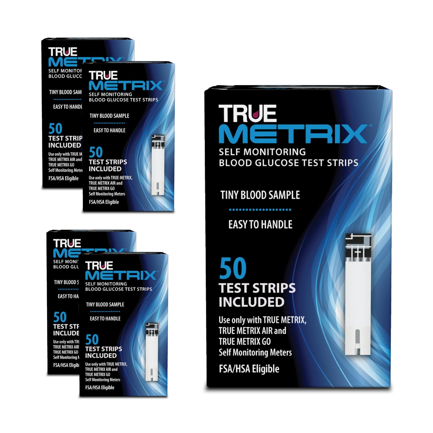 TRUE METRIX® Test Strips 250 Count (5 x 50ct) | Compatible with TRUE METRIX Meters