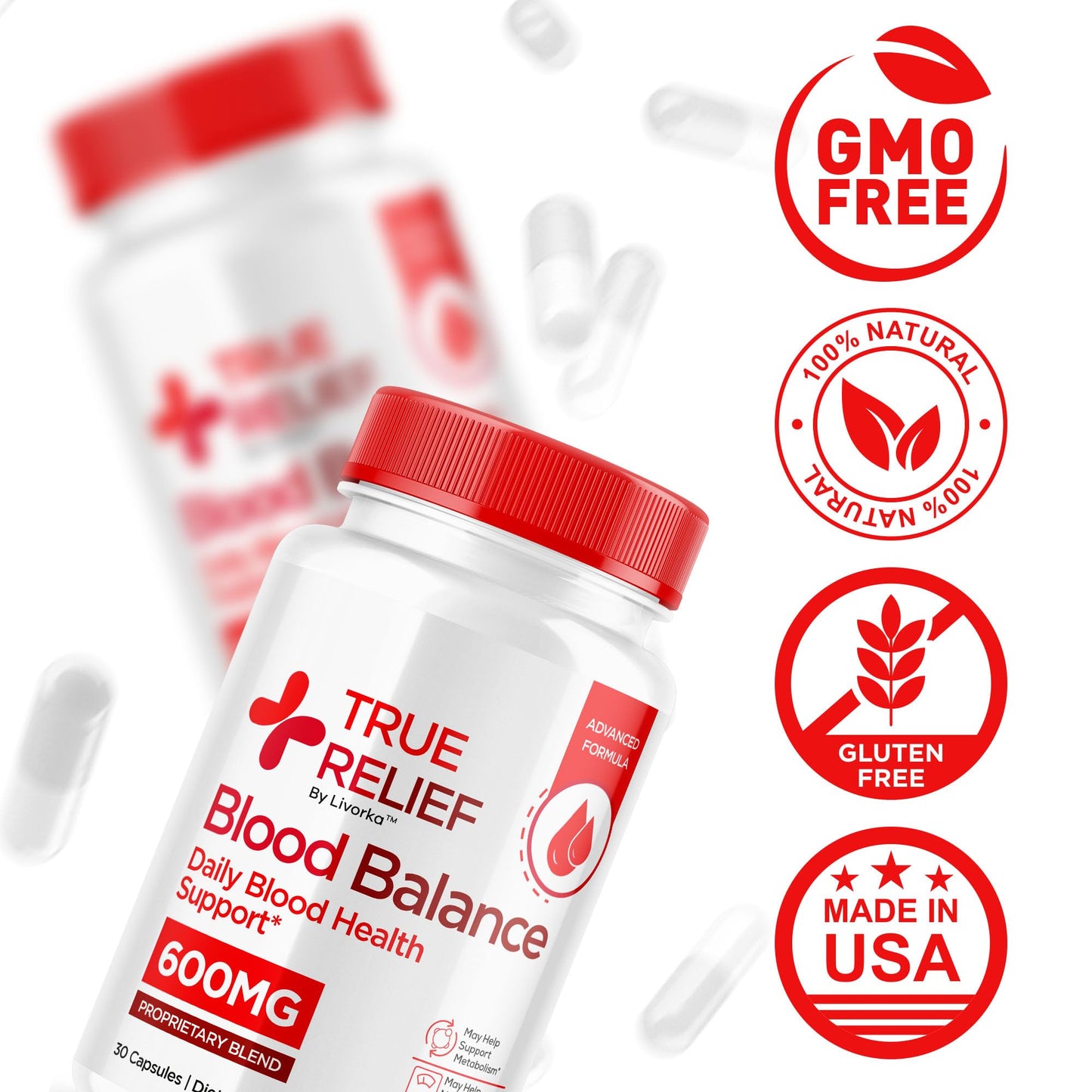 True Relief Capsules | Official True Relief Supplement - Balance Support, 30 Capsules