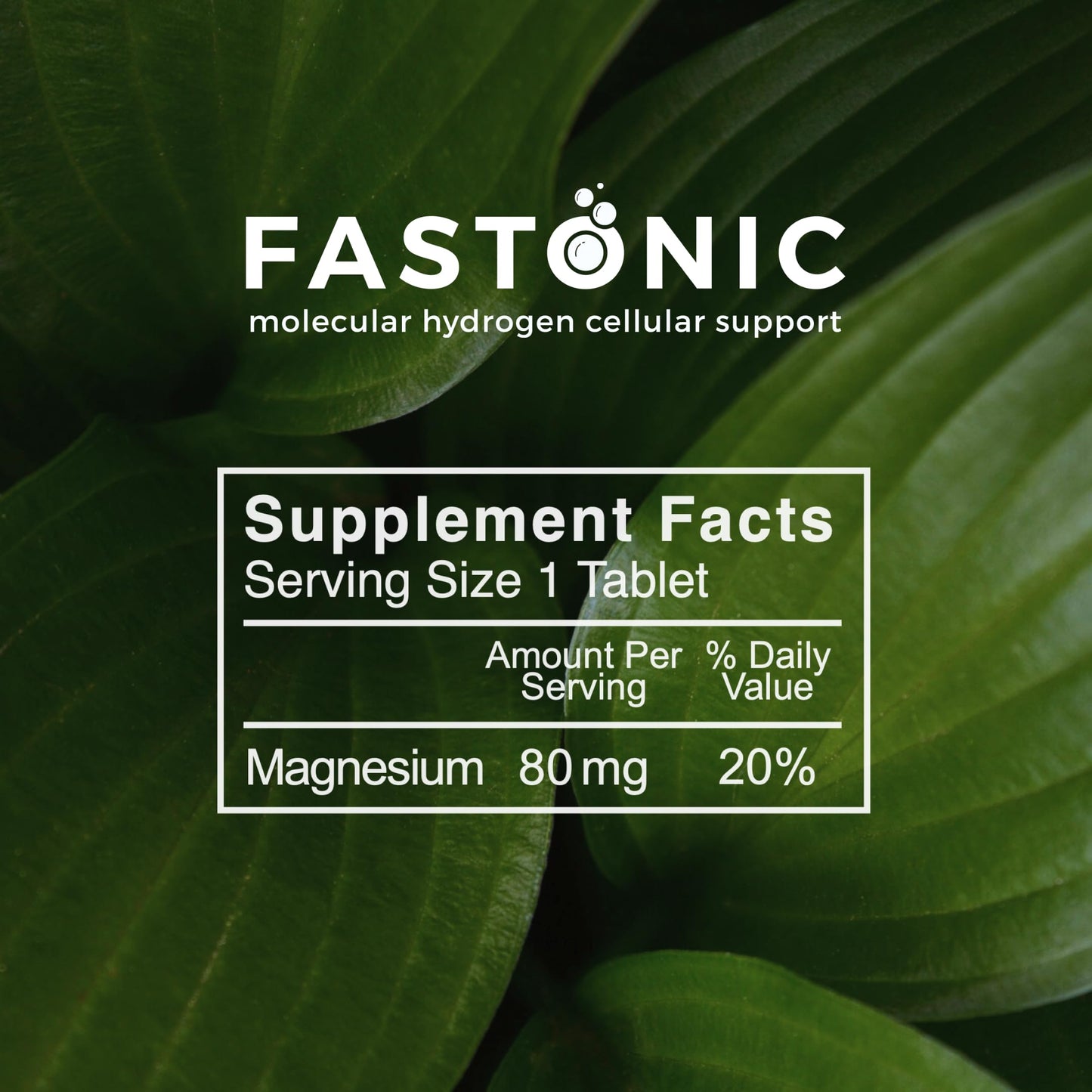 True Cellular Formulas Fastonic Molecular Hydrogen - 60 Servings (60 Tablets) | Non-GMO, Gluten & Soy Free