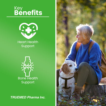 TRUEMED Vitamin D3 & K2 Supplement – 5000 IU D3 + 90 mcg K2 MK7 | 120 Veggie Capsules