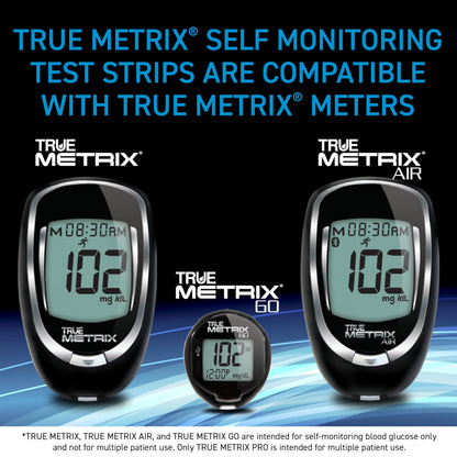 TRUE METRIX Blood Glucose Test Strips, 50 Count – 0.5 µL Sample