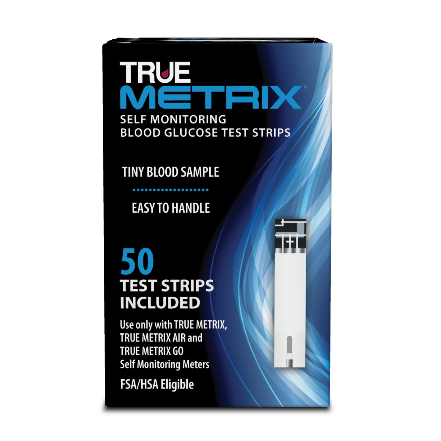 TRUE METRIX Blood Glucose Test Strips, 50 Count – 0.5 µL Sample