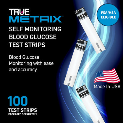 TRUE METRIX Test Strips 100-Count | 0.5µL Sample, TRIPLE SENSE Technology