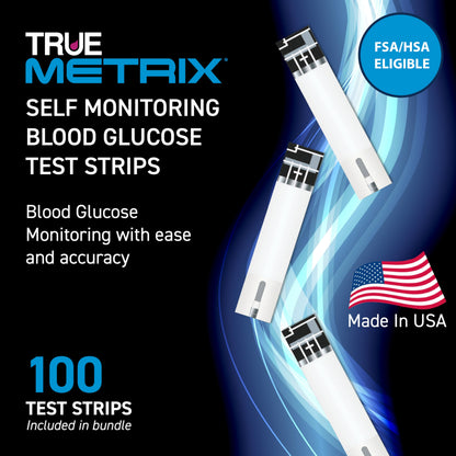 TRUE METRIX Test Strips 100-Count | 0.5µL Sample, TRIPLE SENSE Technology