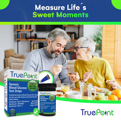 TruePoint Blood Glucose Test Strips – 50 Count, Compatible with Ultra, Ultra2, UltraMini & UltraSmart Meters