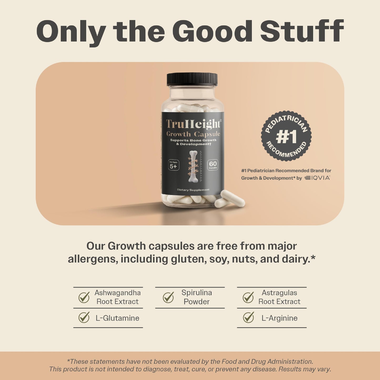 TruHeight Growth Capsules for Kids & Teens — Natural Bone Support