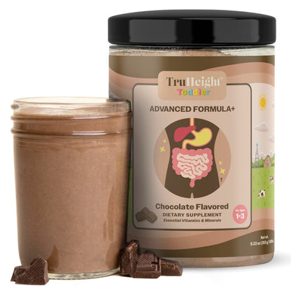 TruHeight Toddler Advanced Formula+ Chocolate – 16 Vitamins for 12-36 Months | Non-GMO