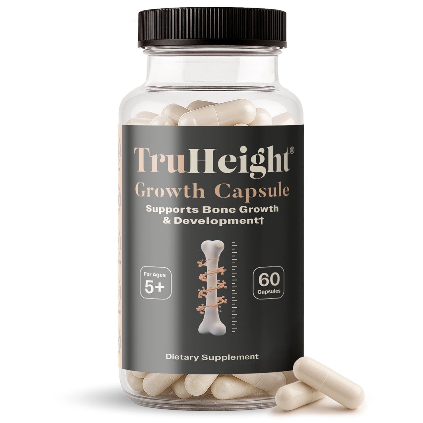 TruHeight Growth Capsules for Kids & Teens | Natural Bone Support with D3, K2 & Ashwagandha