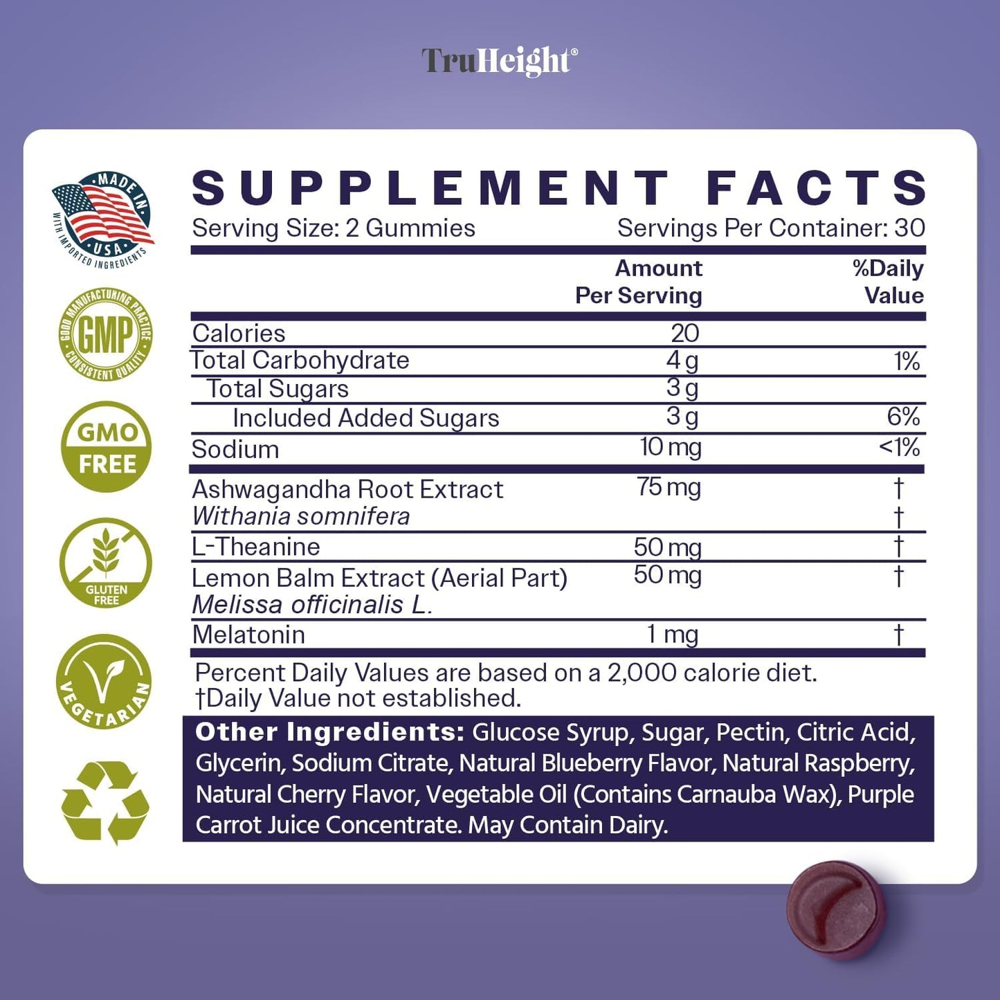 TruHeight Sleep Gummies for Kids and Teens – Natural Growth Sleep Aid