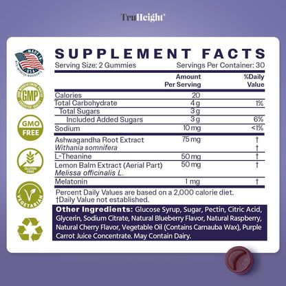 TruHeight Sleep Gummies for Kids and Teens – Natural Growth Sleep Aid