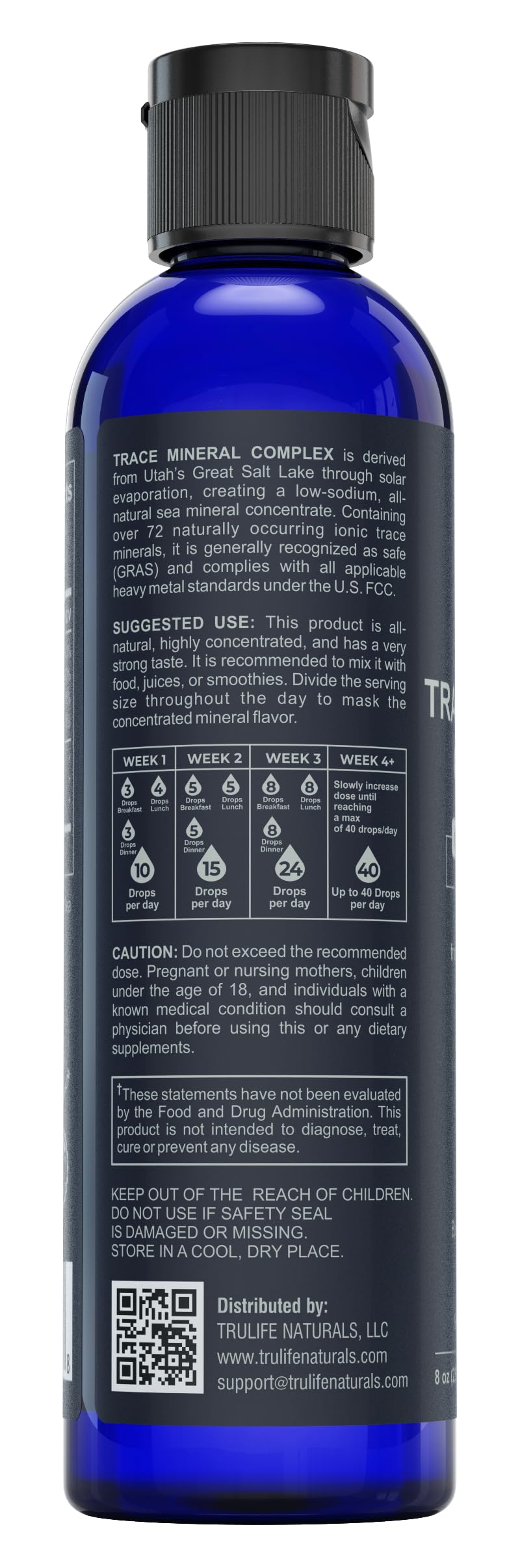 TRULIFE NATURALS Trace Mineral Complex – 8 oz, 72+ Ionic Minerals