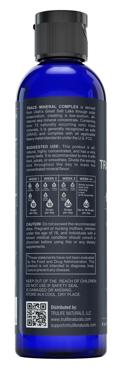 TRULIFE NATURALS Trace Mineral Complex – 8 oz, 72+ Ionic Minerals