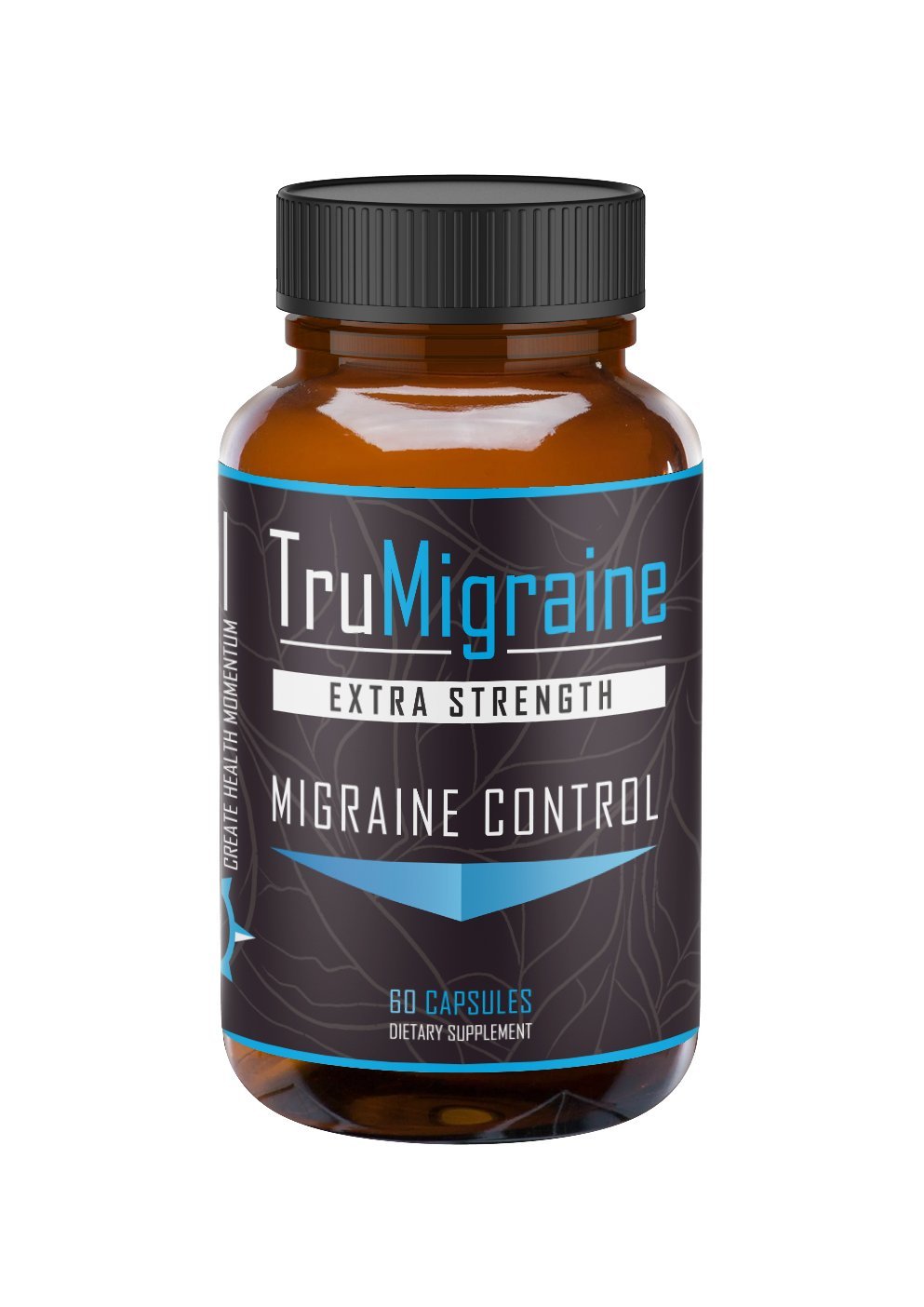 TruMigraine Relief & Prevention – All Natural Migraine Supplements (60 Veggie Capsules)