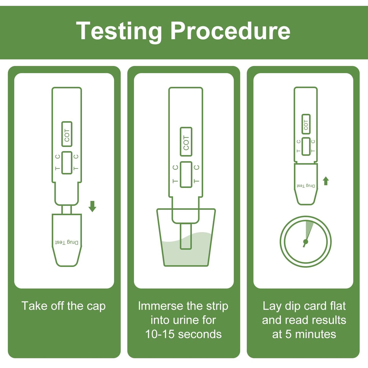 T TESTAHEAD Urine Nicotine Test Strips – Pack of 20 | At-Home Nicotine Rapid Test Kit