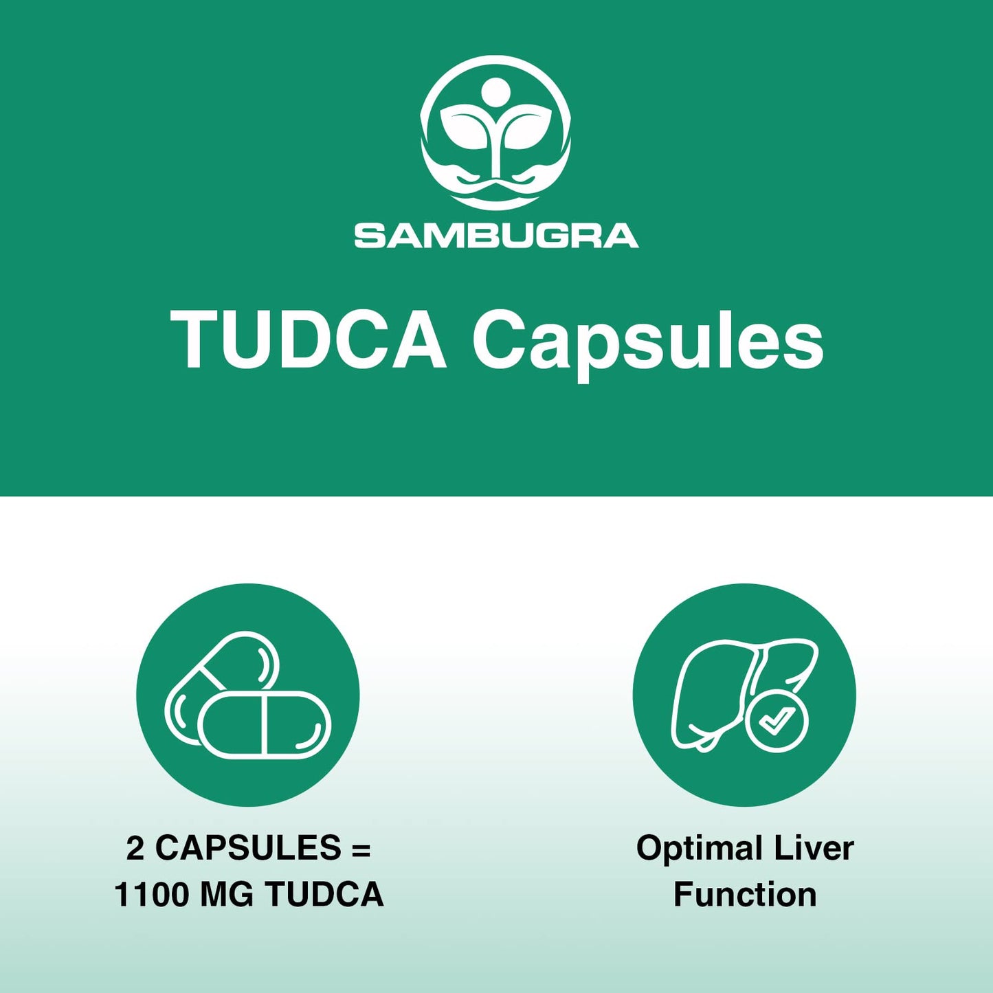 Sambugra TUDCA Liver Supplements 1100mg, 3rd Party Tested Ultra Strength Bile Salt TUDCA Supplement, Liver Support for Detox Cleanse and Repair, 180 Capsules