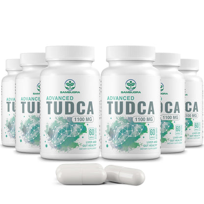 TUDCA 1100mg – Ultra Strength Liver Support (360 Capsules, Pack of 6)