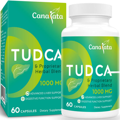 TUDCA Liver Support 1000mg - 60 Vegan Capsules | Milk Thistle & Herbal Blend