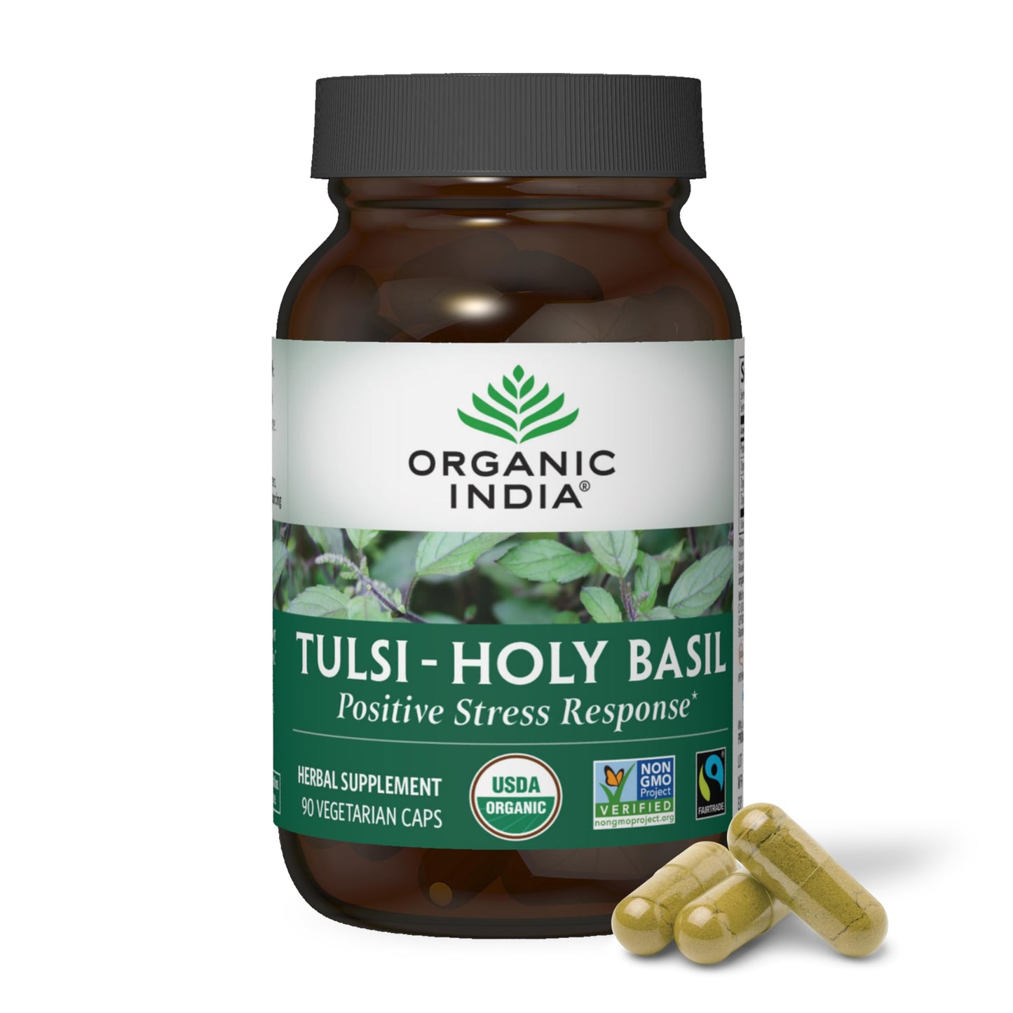 ORGANIC INDIA Tulsi Holy Basil Capsules - Immune Support, Stress Relief, 90 Capsules