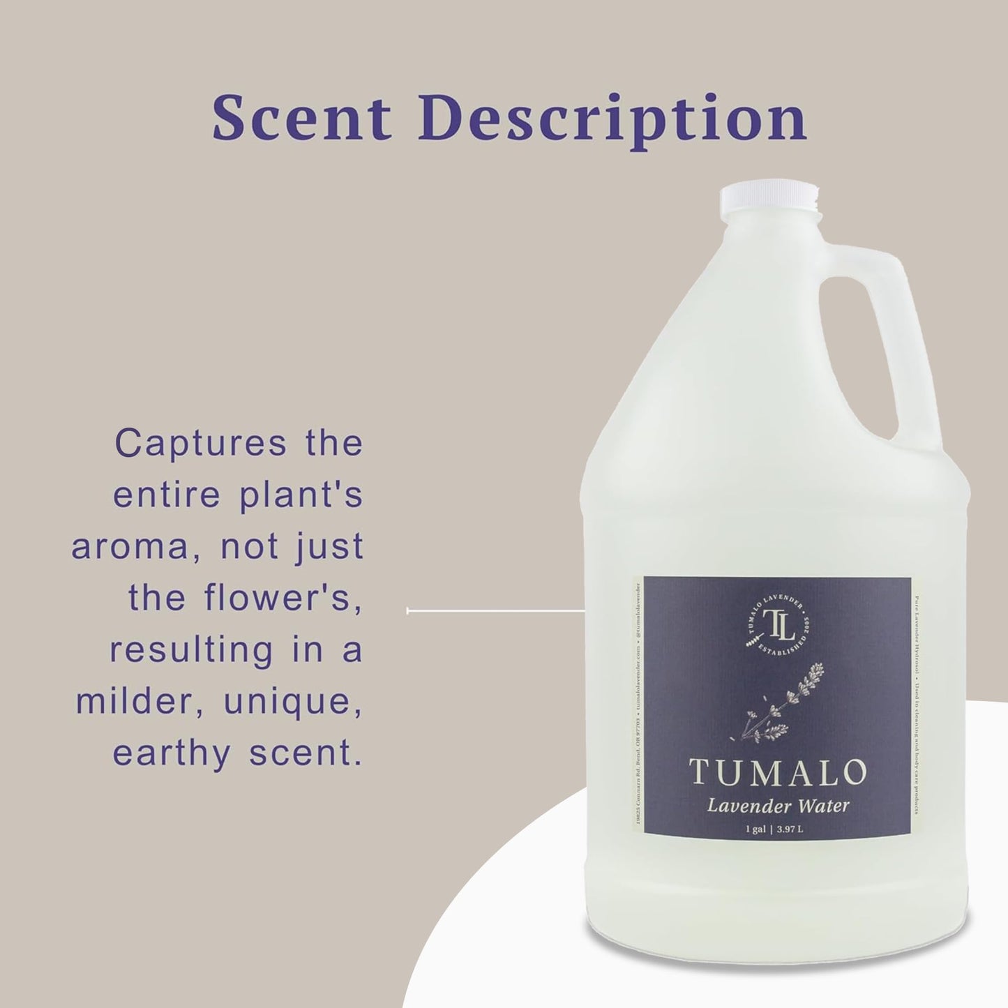Tumalo Lavender Hydrosol - Organic Lavender Floral Water for Skincare, Aromatherapy & Home Use | Made in USA