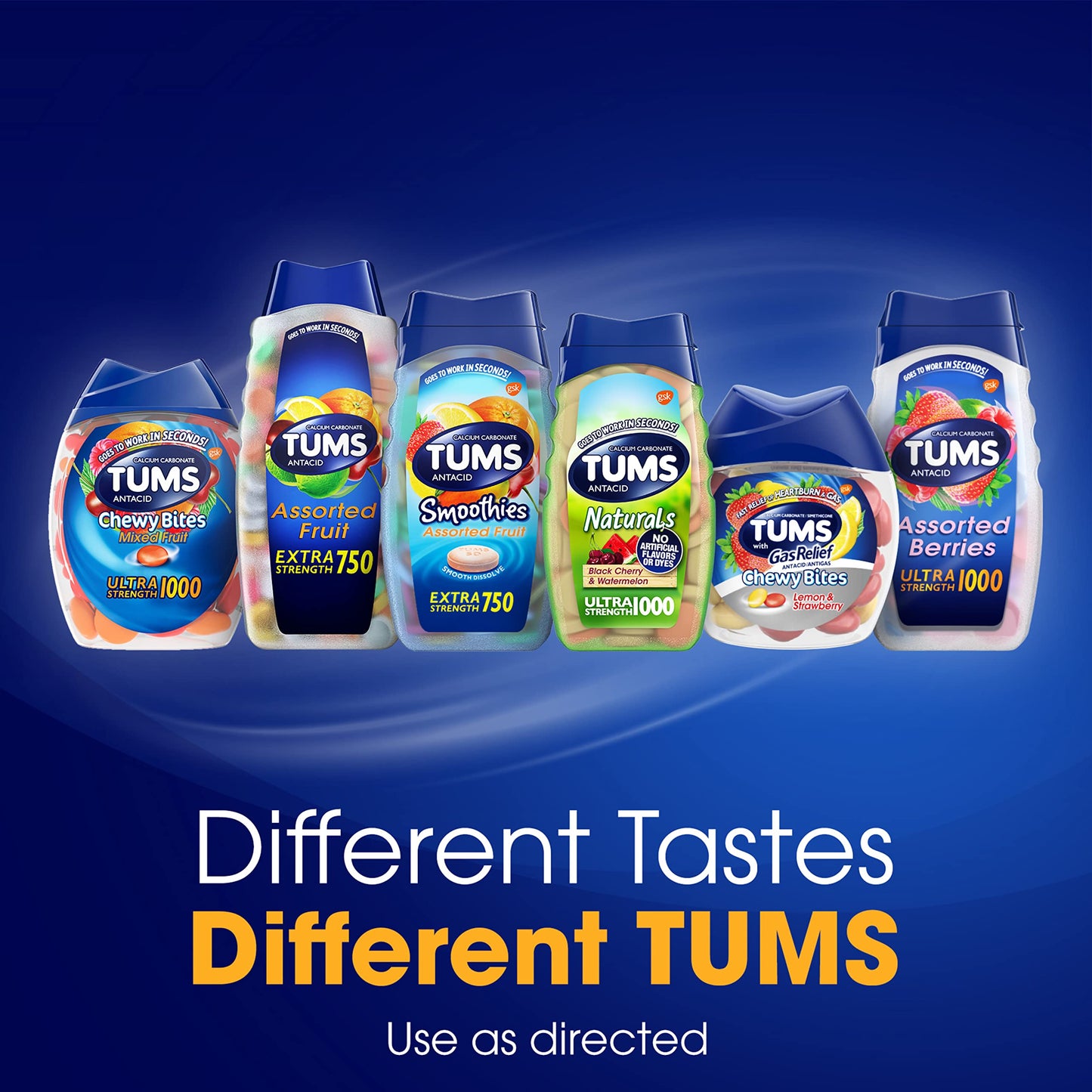 TUMS Antacid Smoothies Berry Fusion Extra Strength 750 – 140 Chewables