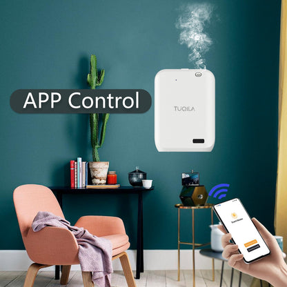 Tuqila Waterless Oil Diffuser – Cold Air Diffusion, 1000 sq.ft, APP Control