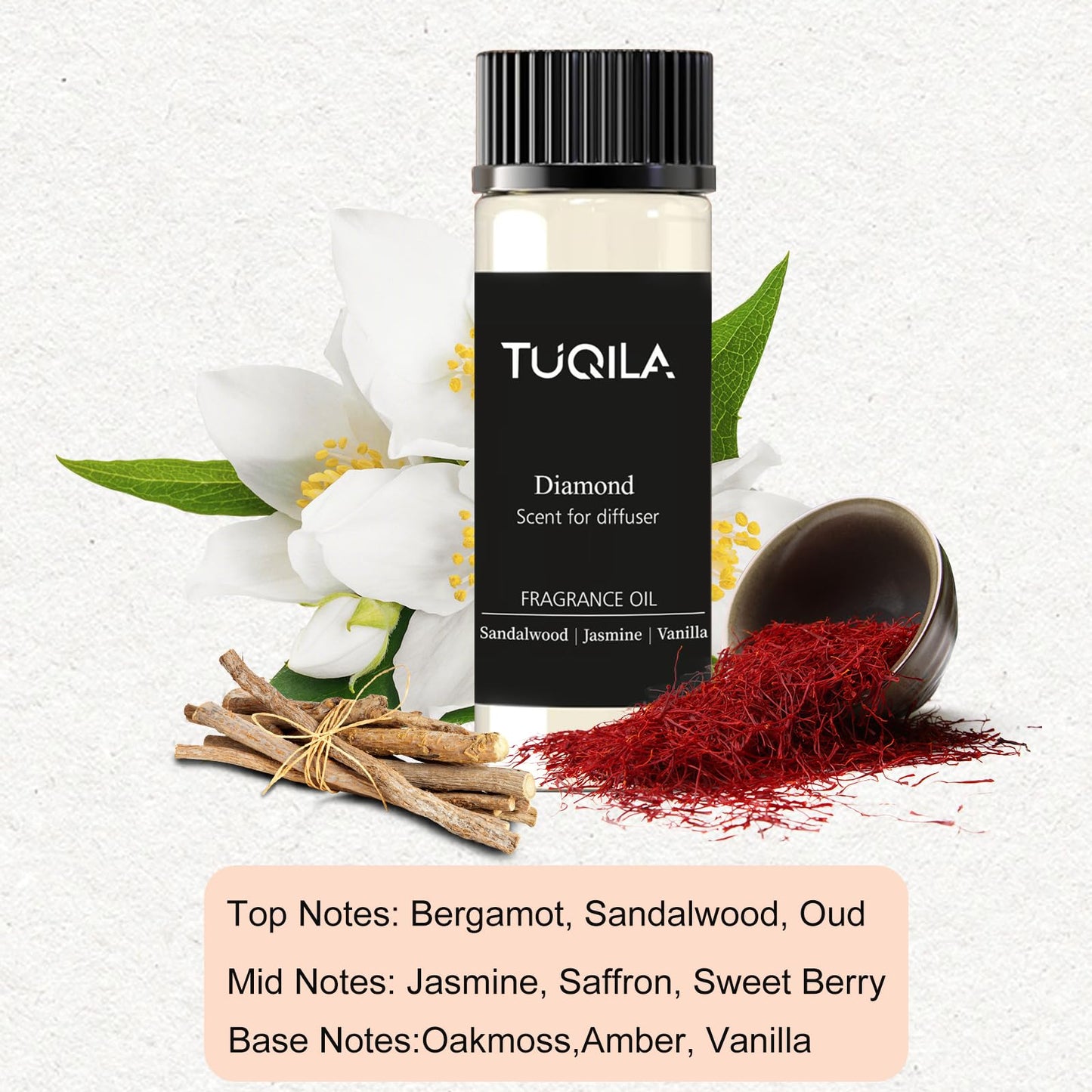 Tuqila Hotel Luxury Essential Oil Set – 3x20ml Diffuser Oils (My Way, Diamond, Hope)