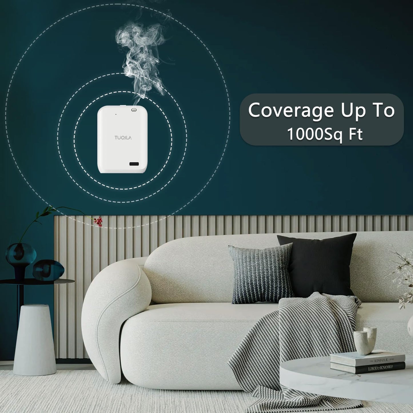 Tuqila Waterless Oil Diffuser – Cold Air Diffusion, 1000 sq.ft, APP Control